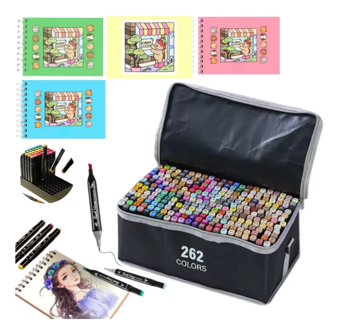 Kit 262 Canetinhas Coloridas